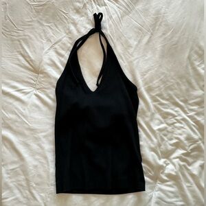 Black halter top